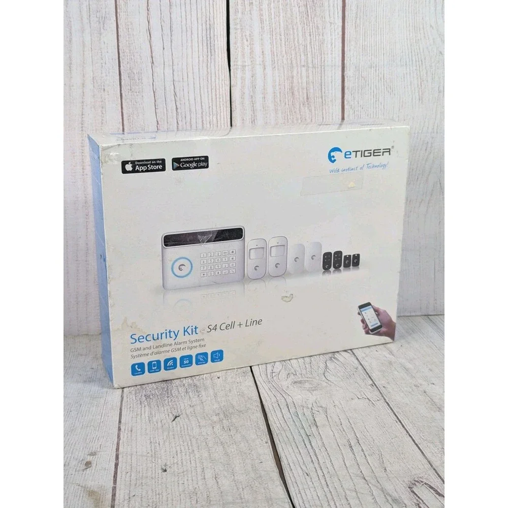 Etiger S4 433MHz Wireless Auto-dial GSM Alarm Security System Kit APP Remote LF